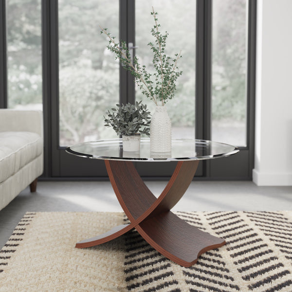 Oval timber coffee deals table