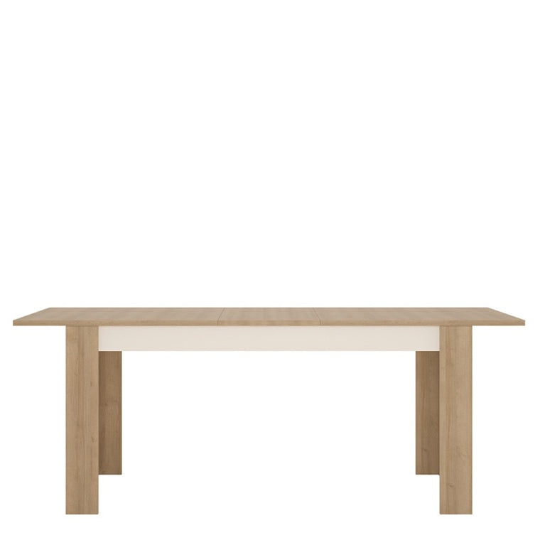 Axton Woodlawn Large Extending Dining Table 160/200 cm In Riviera Oak/White High Gloss