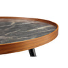 Jual Furnishings Siena Coffee Table Walnut & Black Marble Jf328