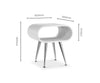 Jual Furnishings Auckland Side Table White & Chrome Jf722