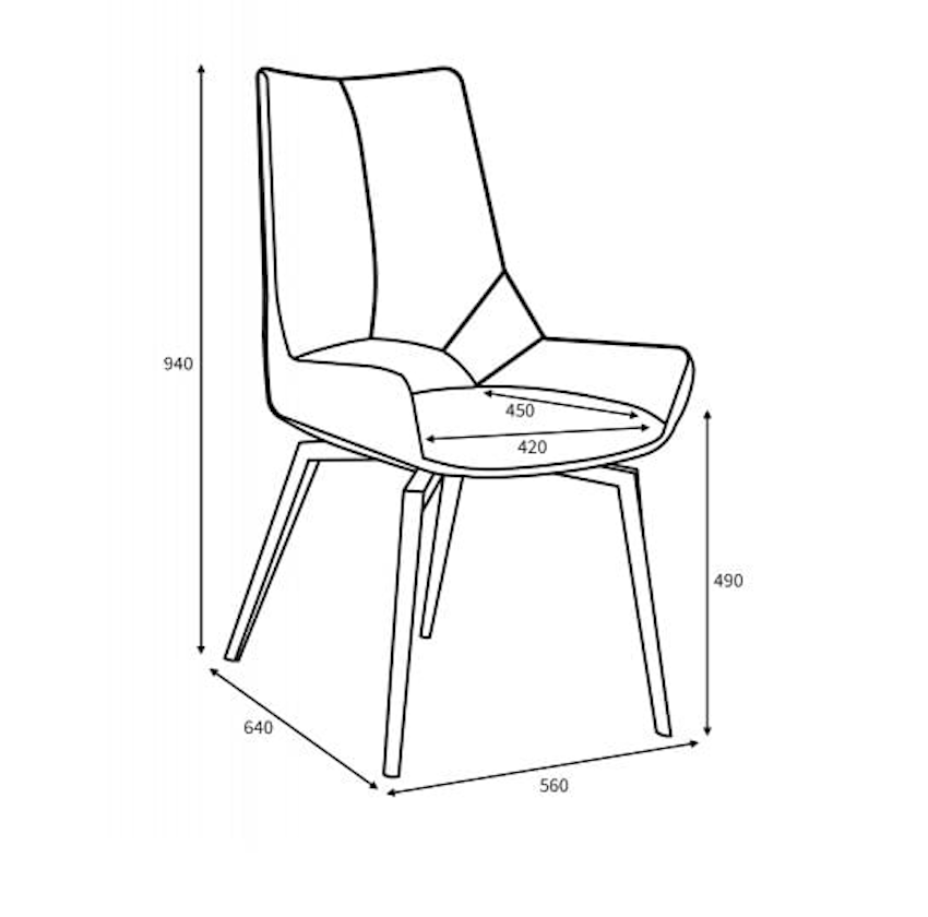 Hawksmoor Mako Medallion Yellow Leather Effect Swivel Dining Chair (Pair)