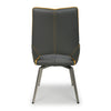 Shankar Graphite Grey Leather Match Swivel Dining Chair