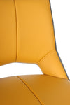 Shankar Medallion Yellow Leather Match Swivel Bar Chair
