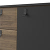 Axton Longwood Sideboard 2 Doors + 2 Drawers In Matt Black Walnut