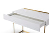 Gillmore Space Alberto Dressing Table White With Brass Accent