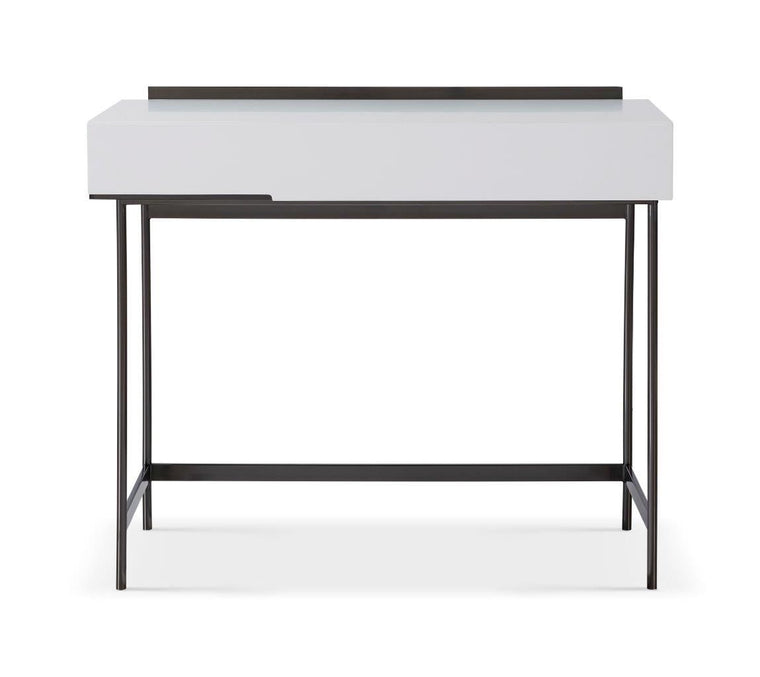 Gillmore Space Alberto Dressing Table Grey With Dark Chrome Accent
