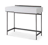 Gillmore Space Alberto Dressing Table White With Dark Chrome Accent