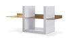 Gillmore Space Alberto Wall Shelf Unit White With Brass Accent