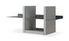 Gillmore Space Alberto Wall Shelf Unit Grey With Dark Chrome Accent