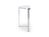 Gillmore Space Finn Demi Lune Console Table White Marble Top & Polished Chrome Frame