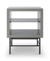 Gillmore Space Alberto Side Table Grey With Dark Chrome Accent
