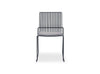 Gillmore Space Finn Stacking Dining Chair Pewter Grey Upholstered & Black Frame