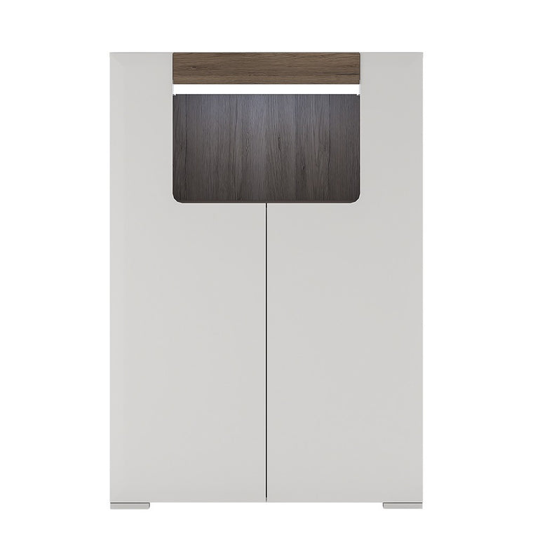 Axton Bronxdale Low 2 Door Cabinet With Open Shelf (inc. Plexi Lighting)