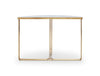 Gillmore Space Finn Demi Lune Console Table White Marble Top & Brass Frame