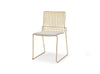 Gillmore Space Finn Stacking Dining Chair Natural Upholstered & Brass Frame