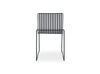 Gillmore Space Finn Stacking Dining Chair Pewter Grey Upholstered & Black Frame