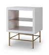 Gillmore Space Alberto Side Table White With Brass Accent