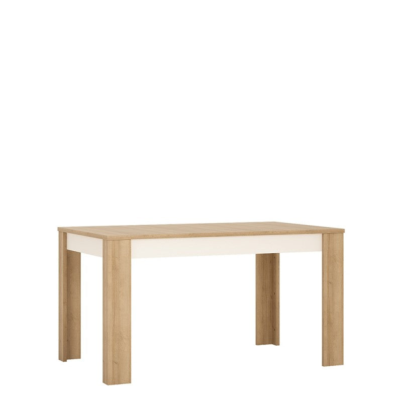 Axton Woodlawn Medium Extending Dining Table 140/180 cm + 4 Milan High Back Chair Black