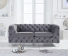 Alegra Grey Velvet 2 Seater Sofa