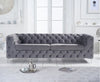 Alegra Grey Velvet 3 Seater Sofa