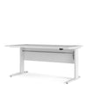 Axton Trinity Desk 150 cm In White With Height Adjustable Legs With Electric Control In White