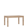 Axton Eastchester Extending Dining Table in Oak + 6 Milan High Back Chair Grey