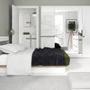Axton Norwood Bedroom Kingsize Bed In White With A Truffle Oak Trim