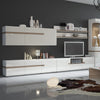 Axton Norwood Living 1 Door Wall Cupboard (front trim) In White With A Truffle Oak Trim