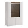 Axton Bronxdale Low Glazed 2 door Display Cabinet With Internal Shelves (inc. Plexi Lighting)
