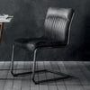 Mayfield Chipman Leather Office / Dining Chair Black Metal Legs