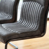 Mayfield Chipman Leather Office / Dining Chair Black Metal Legs
