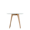 Mayfield Hunstville Round Dining Table Oak with Glass Top 900mm