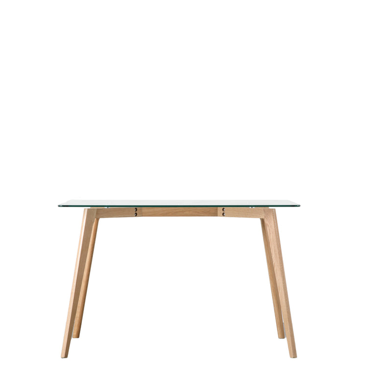 Mayfield Hunstville Dining Table Oak with Glass Top 1200mm