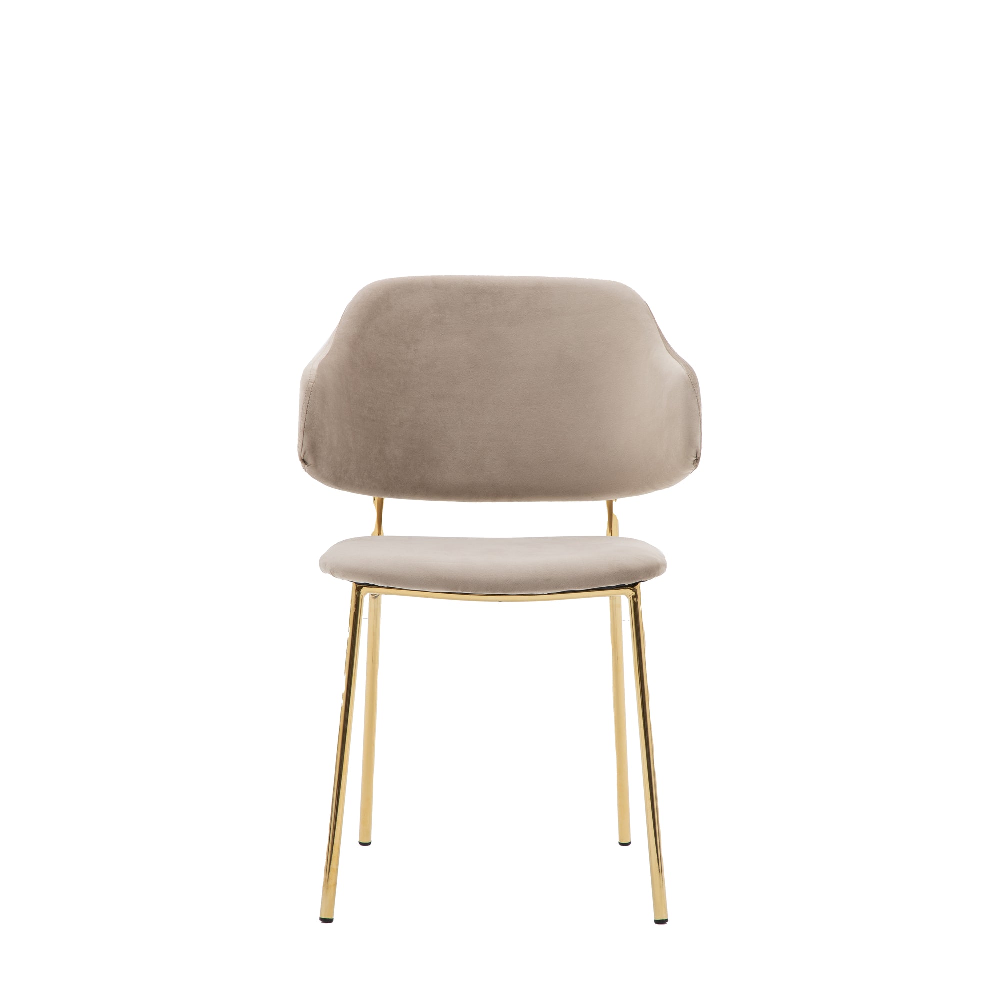 Mayfield Worrall Taupe Dining Chair Gold Legs (Discontinued )