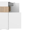 Axton Blauzes Sideboard 2 Door 1 Drawer In White And Oak