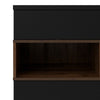 Axton Blauzes Sideboard 2 Door 1 Drawer in Black and Walnut