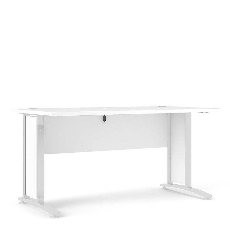 Axton Trinity Desk 150 cm In White With White Legs