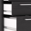Axton Trinity Mobile file Cabinet In Black Woodgrain