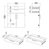 Axton Trinity Bookcase 4 Shelves with 2 Drawers and 2 Doors in White
