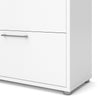Axton Trinity Bookcase 4 Shelves with 2 Drawers + 2 File Drawers In White