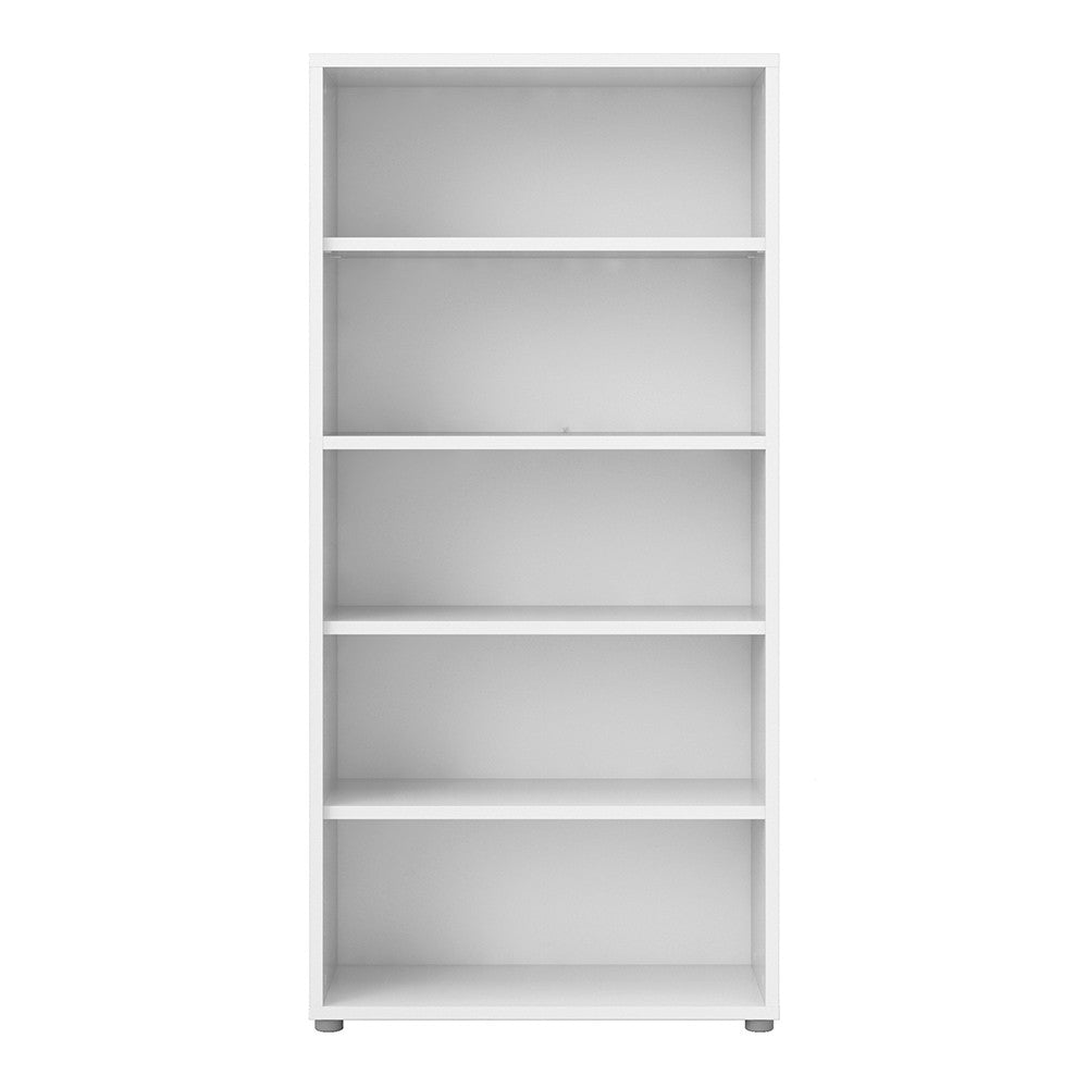 Axton Trinity Prima Bookcase 4 Shelves in White