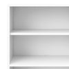 Axton Trinity Bookcase 5 Shelves with 2 Drawers + 2 File Drawers In White