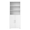 Axton Trinity Bookcase 5 Shelves with 2 Doors in White