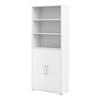 Axton Trinity Bookcase 5 Shelves with 2 Doors in White