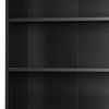 Axton Trinity Bookcase 5 Shelves with 2 Doors in Black woodgrain