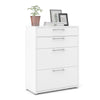 Axton Trinity Bookcase 2 Shelves with 2 Drawers + 2 File Drawers in White