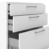 Axton Trinity Bookcase 2 Shelves with 2 Drawers + 2 File Drawers in White
