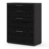 Axton Trinity Bookcase 2 Shelves with 2 Drawers + 2 File Drawers in Black Woodgrain