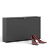 Axton Choctaw Shoe Cabinet with 1 Tilting Door And 2 Layers In Matt Black