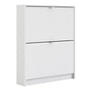Axton Choctaw Shoe Cabinet With 2 Tilting Doors And 1 Layer In White